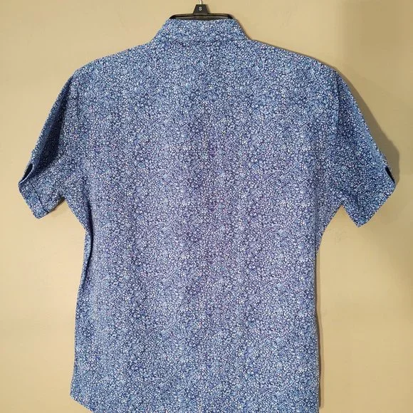 APT. 9 PREMIER FLEX UNTUCKED STANDARD FIT MEN SHORT SLEEVE CASUAL DRESS SHIRT- S - Picture 5 of 6